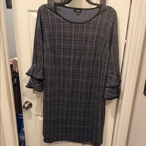 INC International Concepts Women's Gray Plaid Dress
